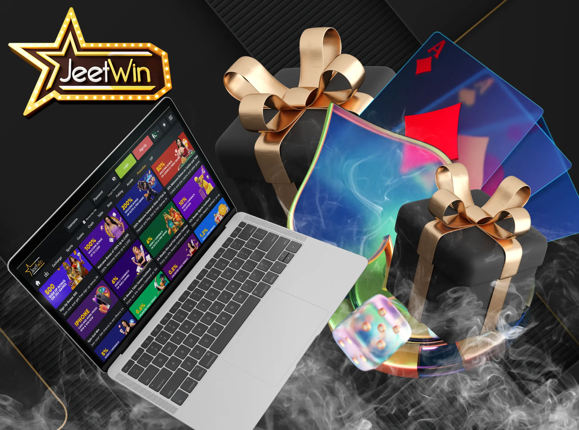 JeetWin ویب سائٹ پر سائن اپ کریں اور بونس حاصل کریں۔