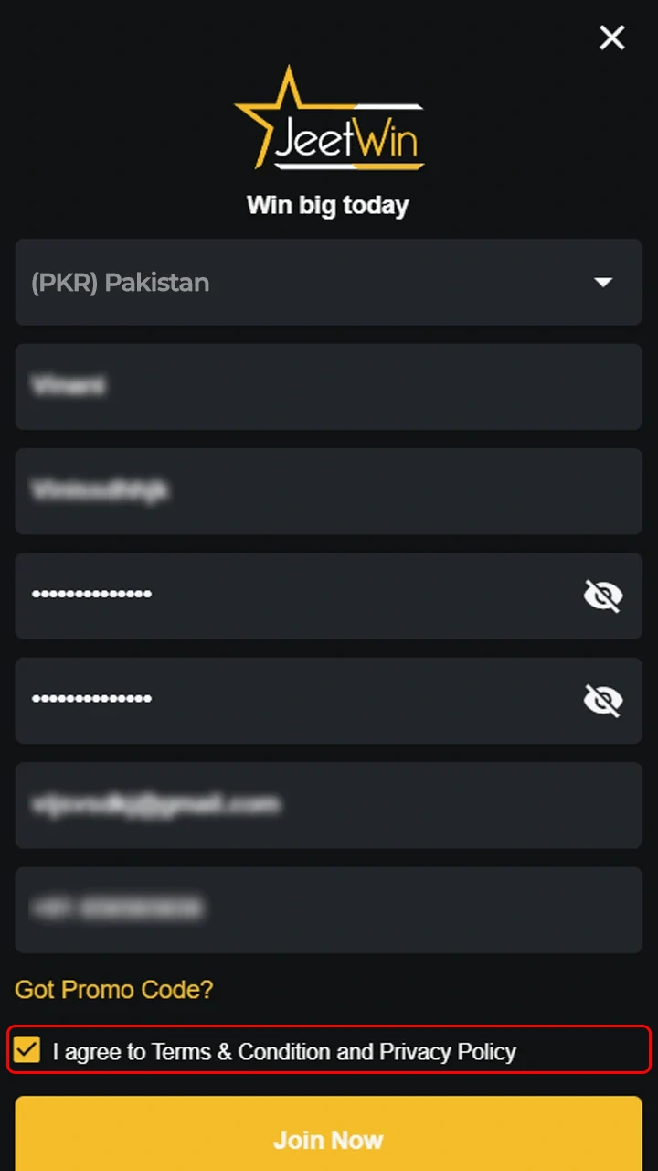 کمپنی کے قوانین اور رازداری کی پالیسی کو پڑھیں اور قبول کریں۔