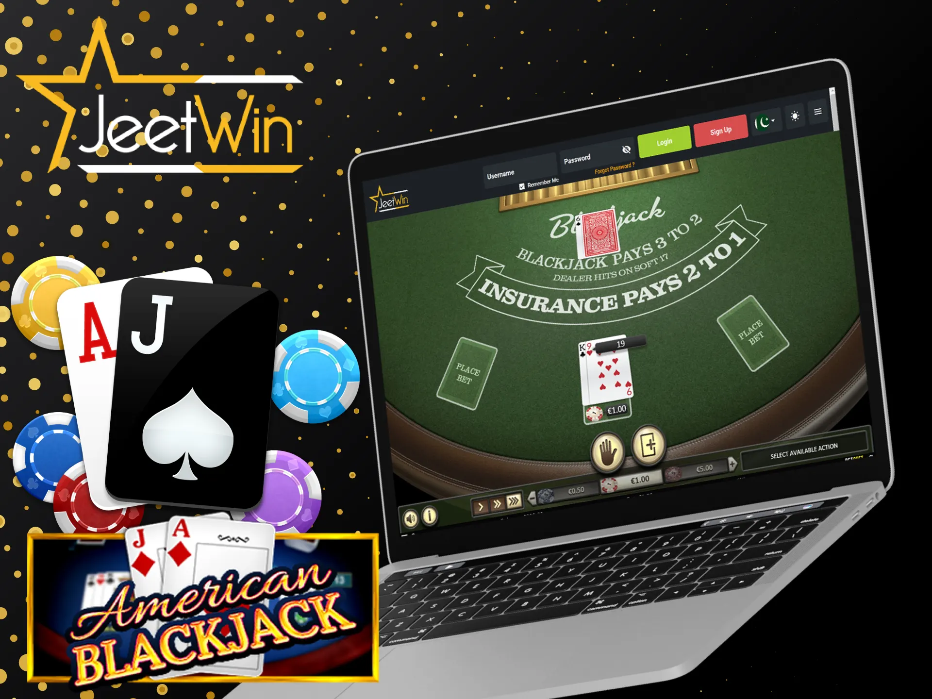 JeetWin میں امریکی کیسینو ماحول میں اپنے آپ کو غرق کریں۔