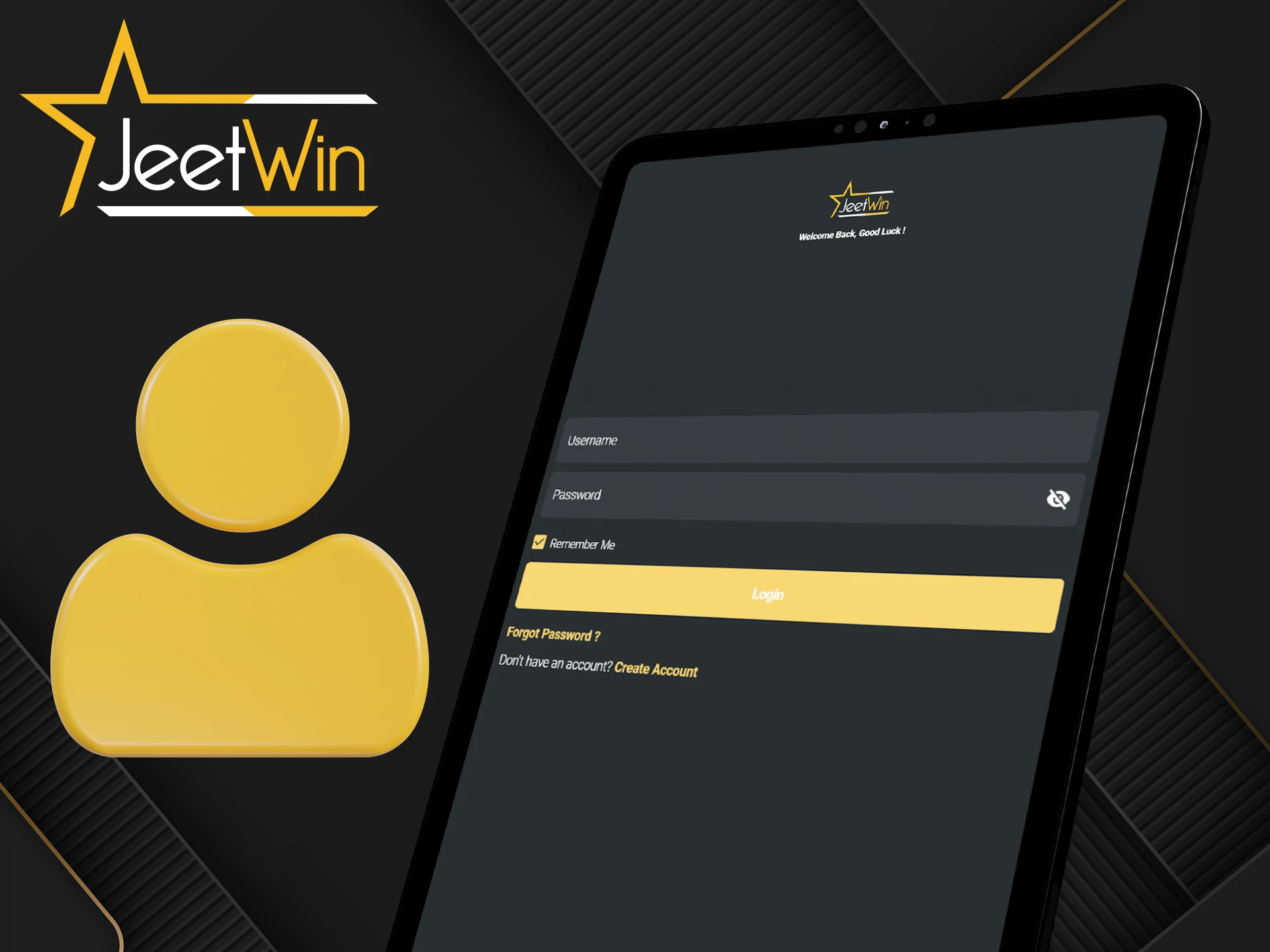 اپنے JeetWin اکاؤنٹ میں لاگ ان کرنے کے لیے اپنا صارف نام اور پاس ورڈ درج کریں۔